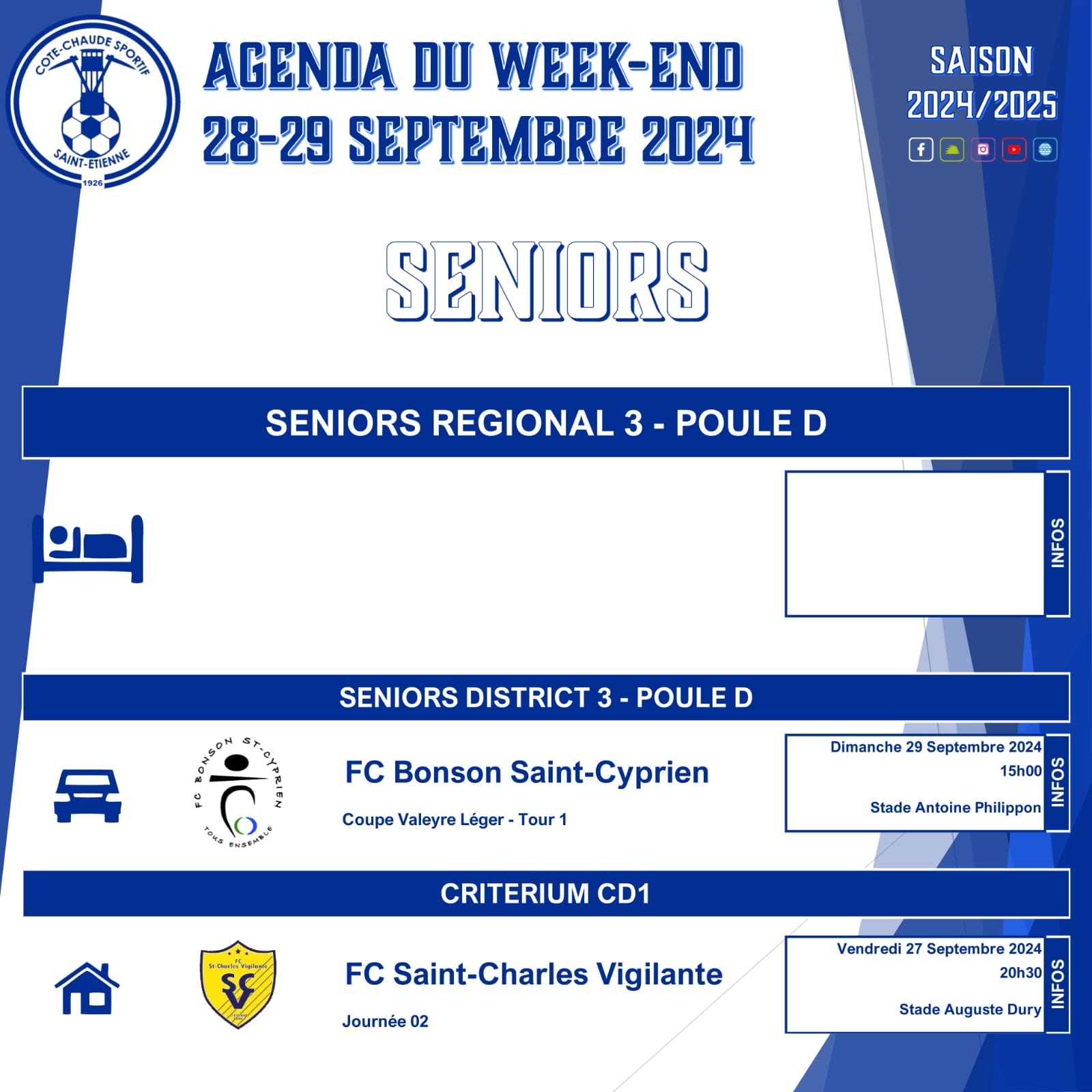 Agenda du Weekend Seniors